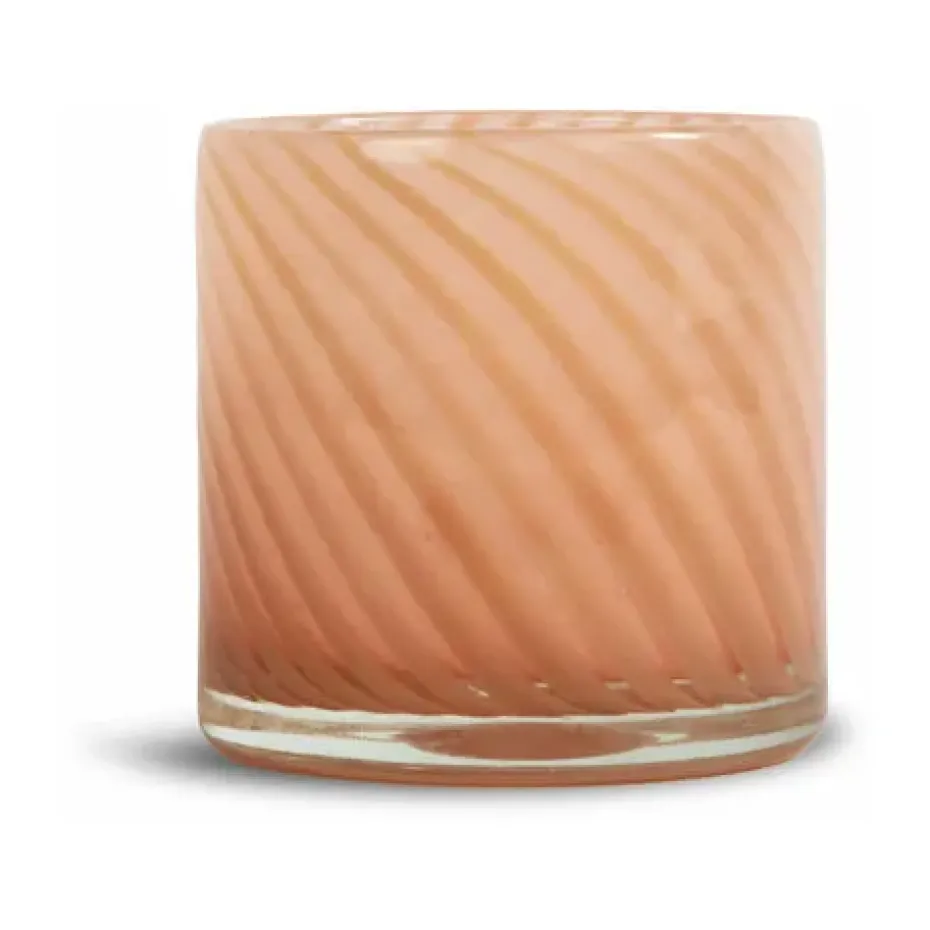Calore ljuslykta-vas M Ø15 cm, Rosa-beige
