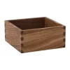 Carve förvaringslåda 15 cm, Mörkbetsad ek