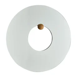 Castellum väggspegel Ø80 cm, Clear-oiled oak