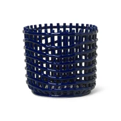 Ceramic flätad korg Ø23,5 cm, Blå