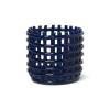 Ceramic flätad korg Ø16 cm, Blå
