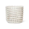 Ceramic flätad korg Ø23,5 cm, Off white