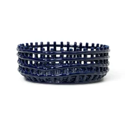 Ceramic flätad skål, Blue