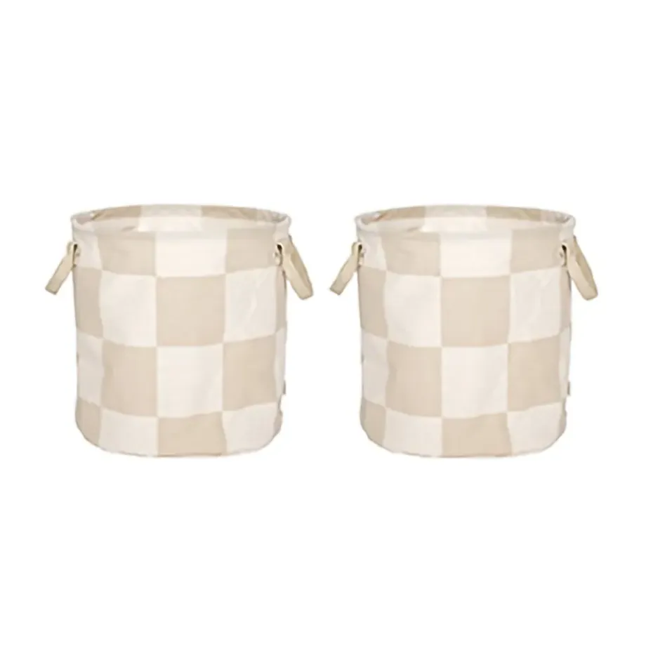 Chess förvaringskorgar medium 2-pack, Clay-offwhite