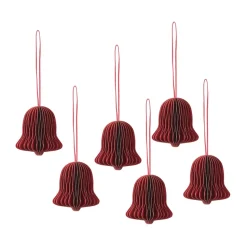 Chime bjällra julhänge, Pompeian red