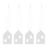 Christmas deco Town house 6 cm 4-pack, Rostfritt stål