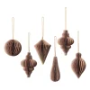 Christmas mix julhänge 6-pack, Indian tan