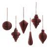 Christmas mix julhänge 6-pack, Pompeian red