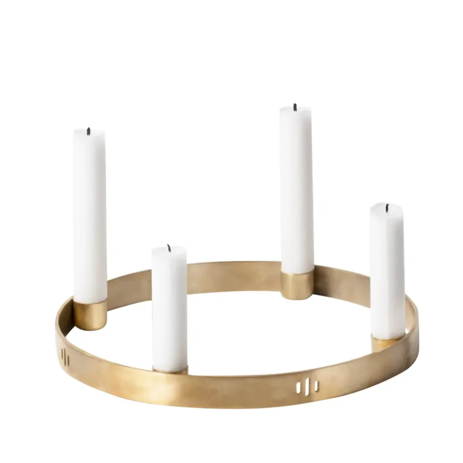 Circle mässing ljusstake, liten