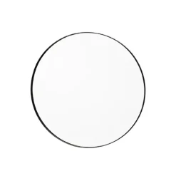 Circum spegel small Ø70 cm, klarglas-svart ram