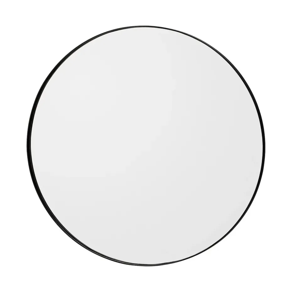 Circum spegel small Ø70 cm, tonat glas-svart ram