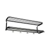 Classic 650 hatthylla, svart/svart, 2 plan, 110 cm