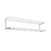 Classic 650 hatthylla, vit/krom, 2 plan, 110 cm