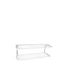 Classic 650 skohylla, vit/krom, 2 plan, 80 cm