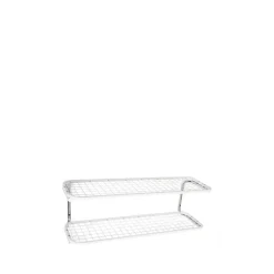 Classic 650 skohylla, vit/krom, 2 plan, 70 cm
