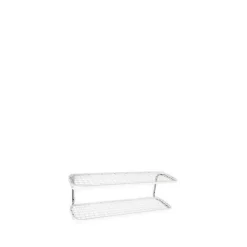 Classic 650 skohylla, vit/krom, 2 plan, 50 cm