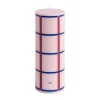 Column Candle blockljus medium 20 cm, Light pink-red-bordeaux-dark blue