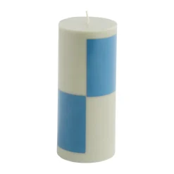 Column Candle blockljus small 15 cm, Grey-blue