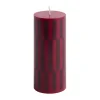 Column Candle blockljus small 15 cm, Wine-bordeaux