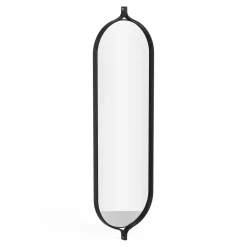 Comma Oblong spegel 135 cm, Ask svartbetsad