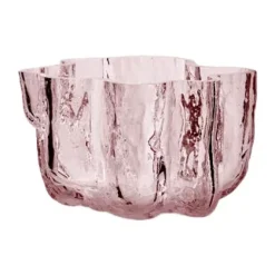 Crackle ljuslykta 5,8 cm, Rosa