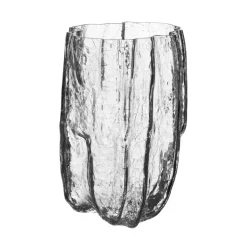 Crackle vas 27 cm, Klar