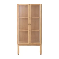 Curiosity skåp med glasdörr 143 cm, Oak