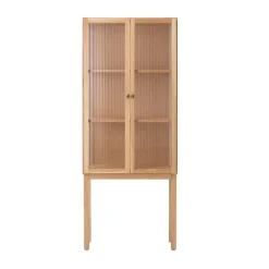 Curiosity skåp med glasdörr 168 cm, Oak