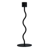 Curved ljusstake 23 cm, Black