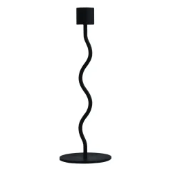 Curved ljusstake 23 cm, Black