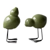 DBKD Swedish Birds påskdekoration 2-pack, Shiny green