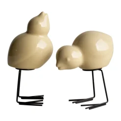 DBKD Swedish Birds påskdekoration 2-pack, Shiny yellow