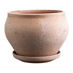 Delphi kruka med fat 2 delar, Rosa, Ø24 cm, low