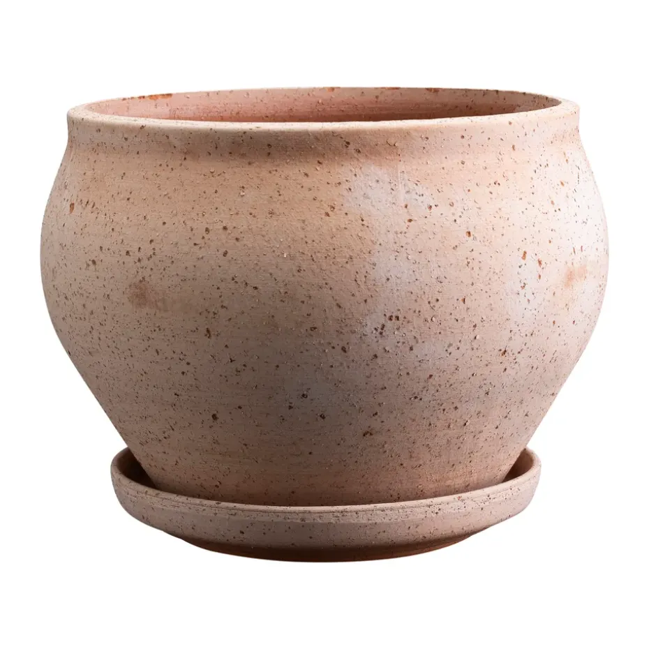 Delphi kruka med fat 2 delar, Rosa, Ø24 cm, low