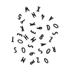 Design Letters bokstavsbox, Svarta bokstäver