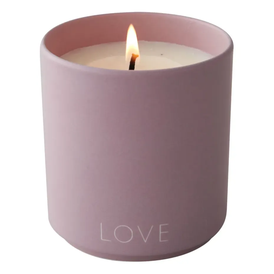 Design Letters doftljus Ø8 cm, Love-lavender