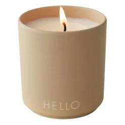 Design Letters doftljus Ø8 cm, Hello-beige