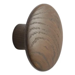 Dots wood krok dark stained brown, Ø9 cm