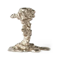 Drip ljusstake S 14 cm, Silver