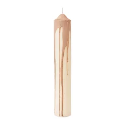 Dryp blockljus, Beige, 30 cm