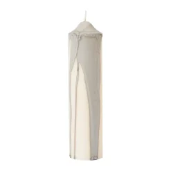 Dryp blockljus, Warm Grey, 20 cm