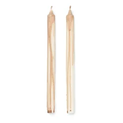 Dryp stearinljus 2-pack, Beige