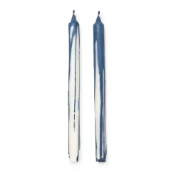 Dryp stearinljus 2-pack, Deep Blue