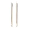 Dryp stearinljus 2-pack, Warm Grey