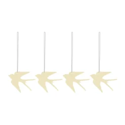 Easter Deco fågel påskhänge 4-pack, Light yellow