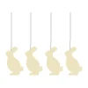 Easter Deco hare påskhänge 4-pack, Light yellow