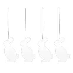 Easter Deco hare påskhänge 4-pack, White