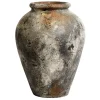 Echo kruka h50 cm Ø37 cm, Rost-grå