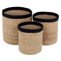 Emil korg sjögräs cylinder large 3 st, Svart