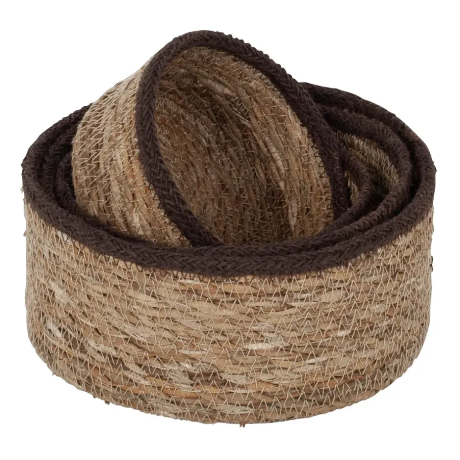 Emil seagrass korg small 4-pack, Natur-brun